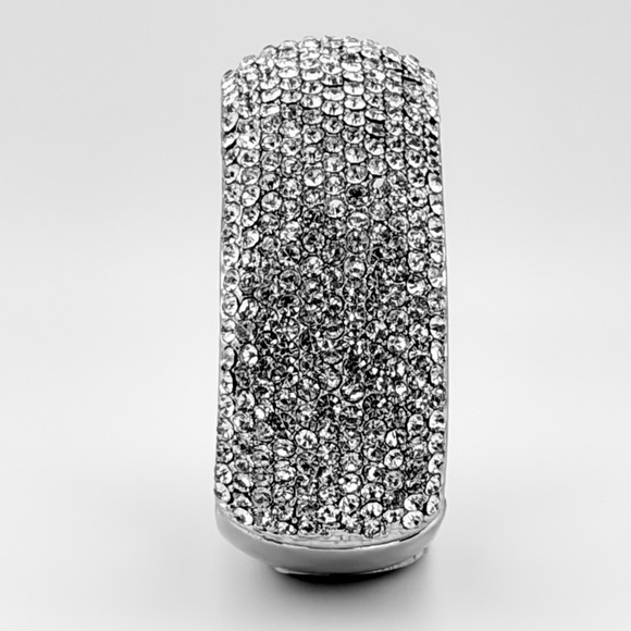 RARE Vintage Rhinestone Clasper Bracelet Midcentury Hollywood - Picture 3 of 10